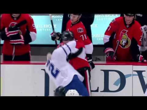 Luke Schenn vs Chris Neil Nov 17, 2009