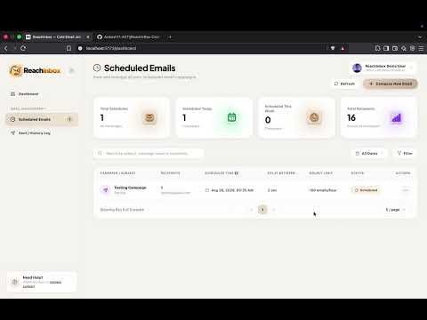 Reachinbox Email Scheduler Full Stack Software Development Intern Assignment