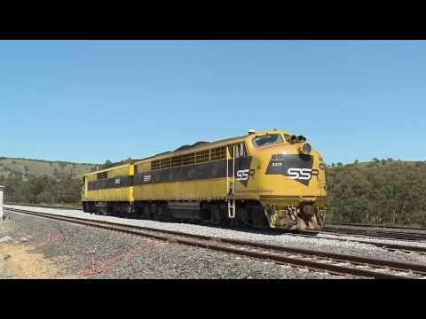 ARTC Ballast Train with SSR locomotives - Streamlined EMD diesels  locomotives Part 8 - PoathTV