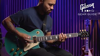 Video thumbnail for Gibson Custom Colors Les Paul Standard 50s Plain Top Inverness Green Demo by Gibson Gear Guide