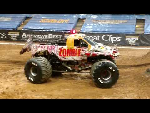 Monster Jam Zombie truck doing a donut. Baltimore Arena 2018 #videobylutz
