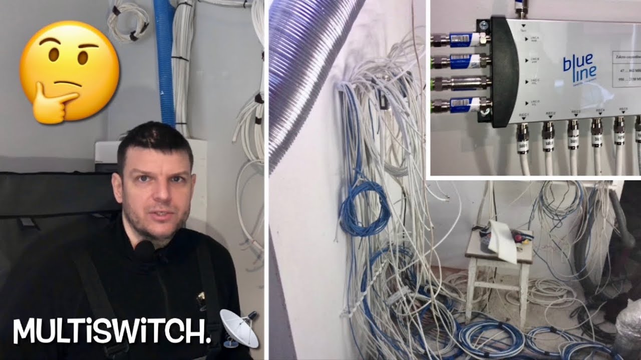 Instalacja sat-tv w domu jednorodzinnym,jak zrobić Multiswitch bluline, konwerter quattro, dvbt2
