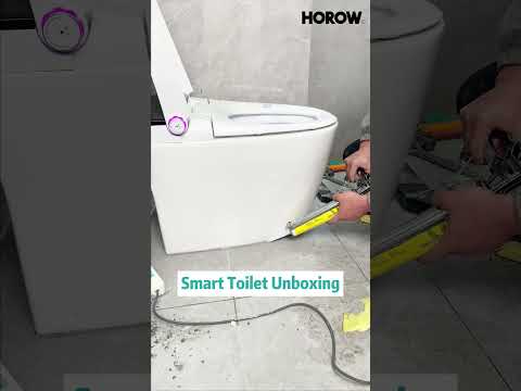HOROW Smart Toilet Unboxing & Installation   #toilet #smarttoilet #diy #installation #shorts