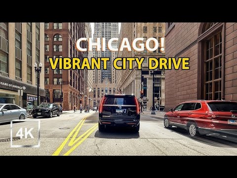 4K Chicago Drive in Downtown 2025 - Almost summer - HDR