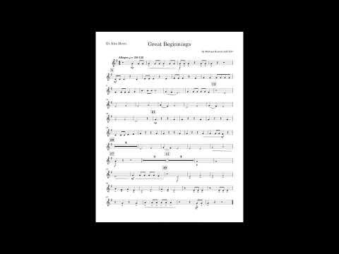 Great Beginnings (Alto/Tenor Horn part) by Michael Kamuf