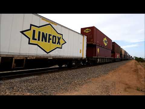 Pacific National Freight Trains 2PM6, 5MP2 and Double Stacked 5MP5 East & North of Adelaide 23/03/23