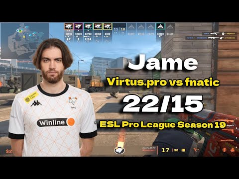 CS2 POV Virtus.pro Jame (22/15) vs fnatic (Vertigo) ESL Pro League Season 19
