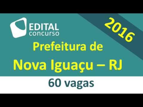 Concurso Prefeitura de Nova Iguaçu RJ 2016 - Edital