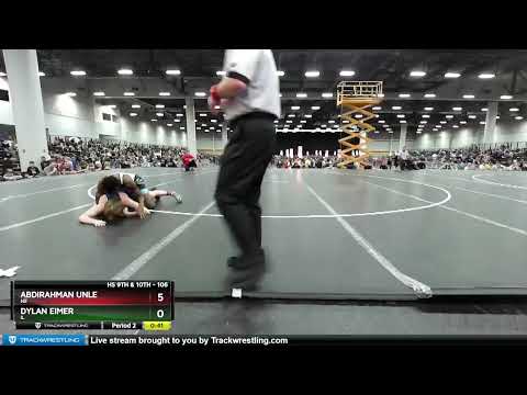 106 Lbs Champ. Round 3 - Abdirahman Unle, NE Vs Dylan Eimer, IL F4bd