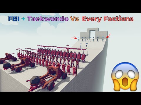 FBI + Taekwondo Vs Every Factions - | TABS - Totally Accurate Battle Simulator