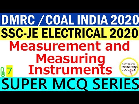 Electrical Measurement-2  | SSC-JE | DMRC | COAL INDIA 2020 | Class 7 |  हिंदी 🔴 Video