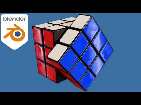Realistic Rubik's Cube Creation and Animation (Blender Tutorial)