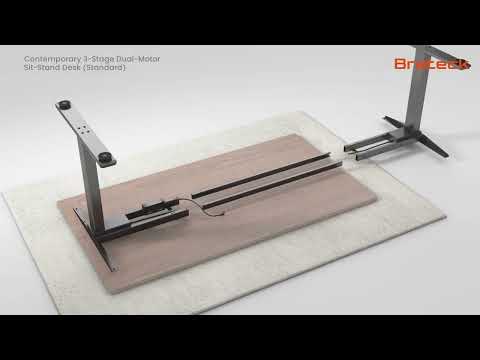 Výškově stavitelná stolová podnož Brateck S03-22DE 1 motor rozsah 710-1190 mm nosnost 80 kg