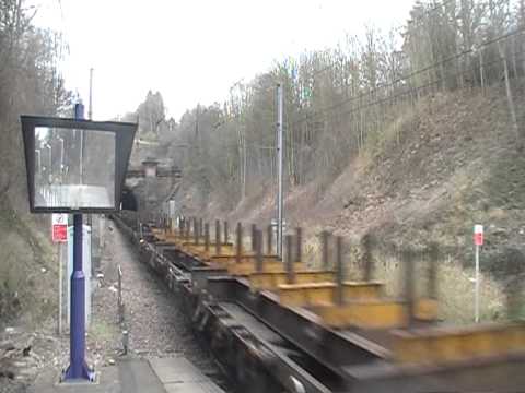 *DB RED* 92015 3-tone Horn On Steel Train @ Welwyn North 10/03/2012