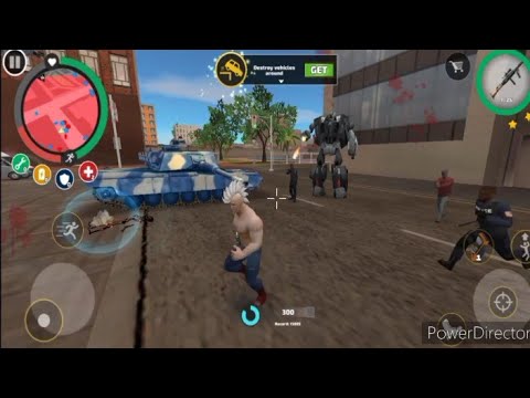 Rope Hero: Vice Town (Rope Hero on Army Base) Rope Hero Drive Assault Machine - Android Gameplay HD