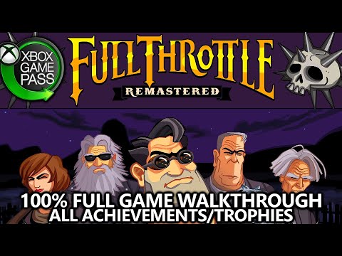 Full Throttle Remastered - 100% Achievement/Trophy Guide - Full Game Walkthrough (Xbox Game Pass)