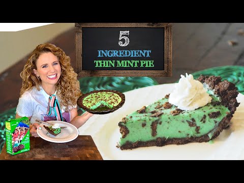 5-Ingredient Vegan Thin Mint Ice Cream Pie!