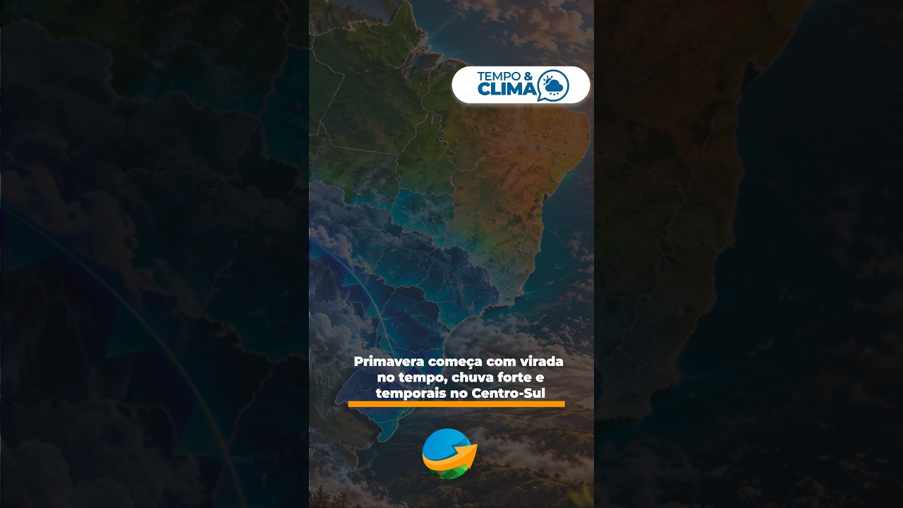 Primavera começa com virada no tempo, chuva forte e temporais no Centro-Sul