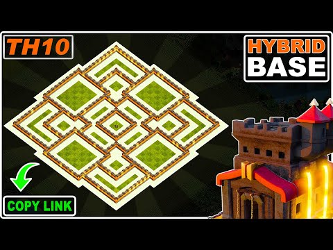 NEW BEST! TH10 Hybrid base 2023 Copy Link - Clash of Clans