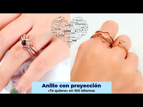 Anillo con proyección: «Te quiero» en 100 idiomas
