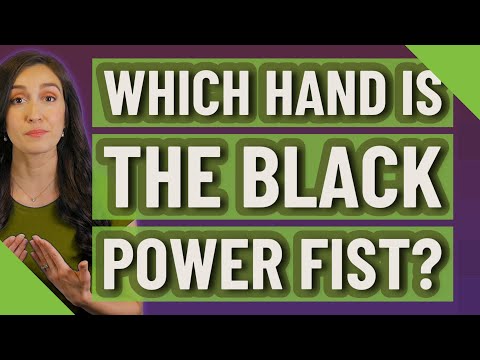 Which hand is the black power fist?