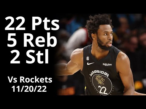 Andrew Wiggins 22 Pts 5 Reb vs Rockets Highlights