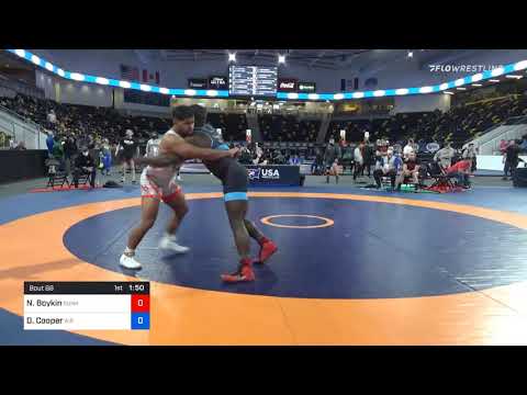 97 Kg Quarterfinal - Nicholas Boykin, Sunkist Kids Wrestling Club Vs Diante Cooper, Air Force Regi