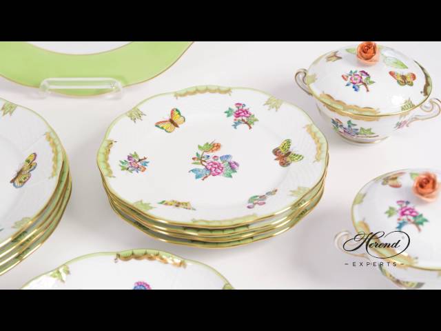 Vídeo relacionado con Herend Reina Victoria Verde Porcelana Tureen con Mango Rama