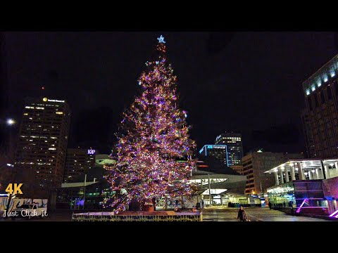 Edmonton Downtown Churchill Square, Christmas #YEGLIGHTUP, AB, 🇨🇦