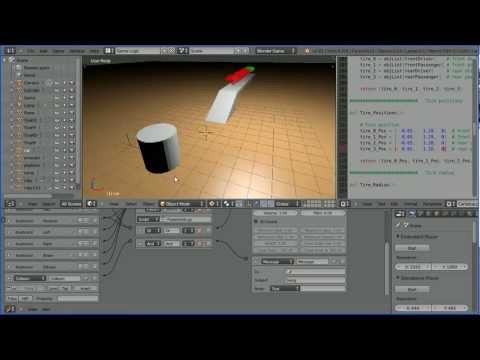 Blender 2.6 Tutorial - Drive Around Collecting Game Part 3 Reducing Health When Car Hits Obstacles