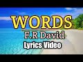 Words - F.R David (Lyrics Video)