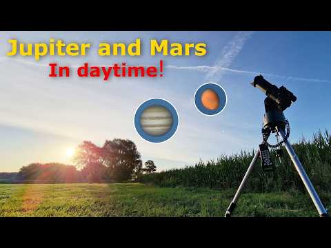 Zooming in on JUPITER and MARS in daylight! Nikon P1000. Planets visible during the day!