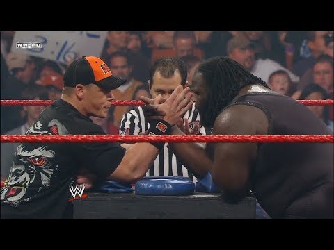 John Cena vs (Worlds Strongest Man) Mark Henry, Arm Wrestling match: Raw, February 4, 2008