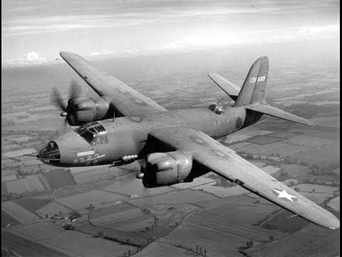 Martin B-26 Marauder pilot training film - 1944