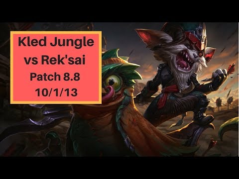 Kled Jungle vs Rek'sai Full Gameplay Patch (8.8)