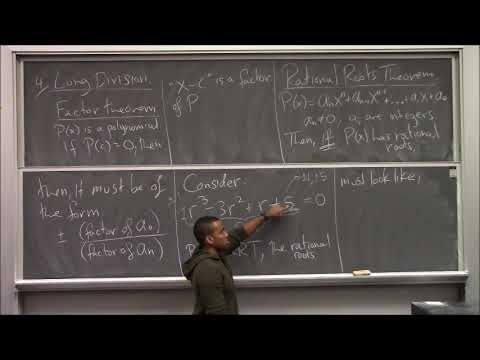 Math 391 Lecture 17 - Higher Order ODEs - Long division; Roots of Unity