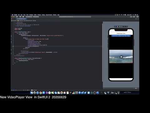 New VideoPlayer View  in SwiftUI 2 20200629