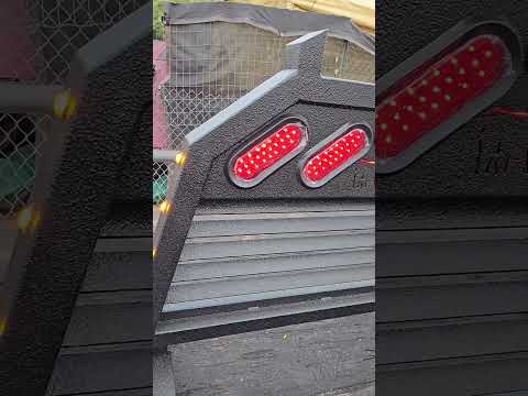 heavy duty headache rack with lights and cutout