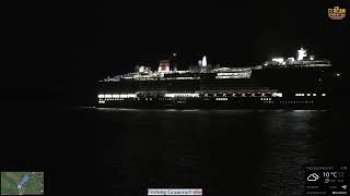 Queen Anne – Kreuzfahrtschiff auf der Elbe mit Ziel Hamburg | Elbcam Grauerort – 19.12.2025