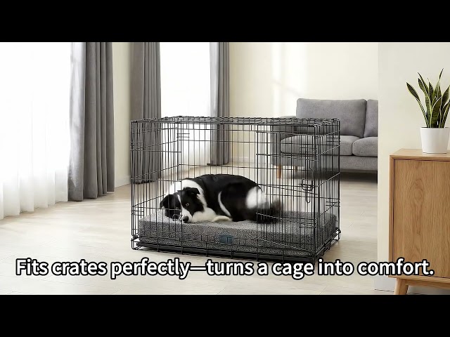 Veehoo Chew-Proof Rectangular Dog Bed for Crate