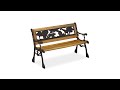 Kinder Gartenbank mit Tier-Motiv Schwarz - Braun - Holzwerkstoff - Metall - Kunststoff - 83 x 51 x 37 cm