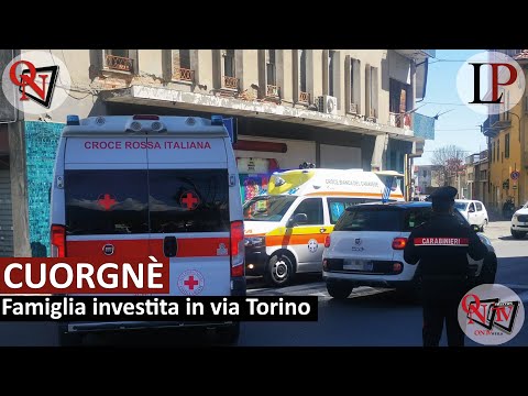 CUORGNÈ – Famiglia investita in via Torino