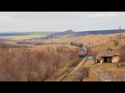 [4K] GFR DA 1563 with 25 H cars entering Movileni tunnel on Letcani - Dorohoi line [February, 2021]