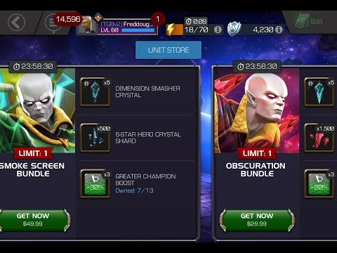 5x Chances At A 6 Star Vision (Aarkus) Crystal Opening - Marvel Contest Of Champions