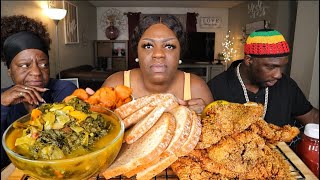 RESPONDING TO &quot;HATE&quot; COMMENTS ON @RealTalkwithNANA SOUL FOOD| FRIED CATFISH| GREENS| MUKBANG!!