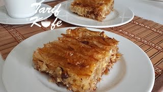 Baklavalık Yufkadan Tül Perde Tatlısı