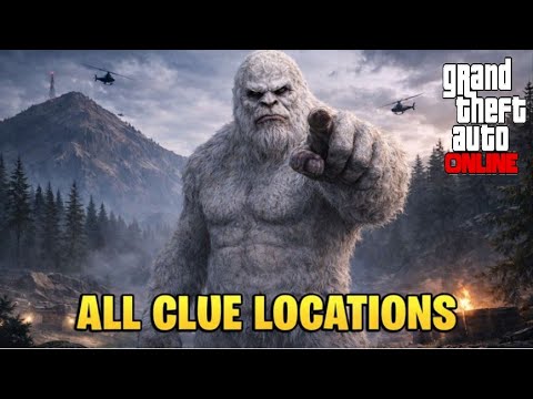 All Clue Locations of Mount Chiliad Creature Yeti | GTA Online Christmas Winter Event