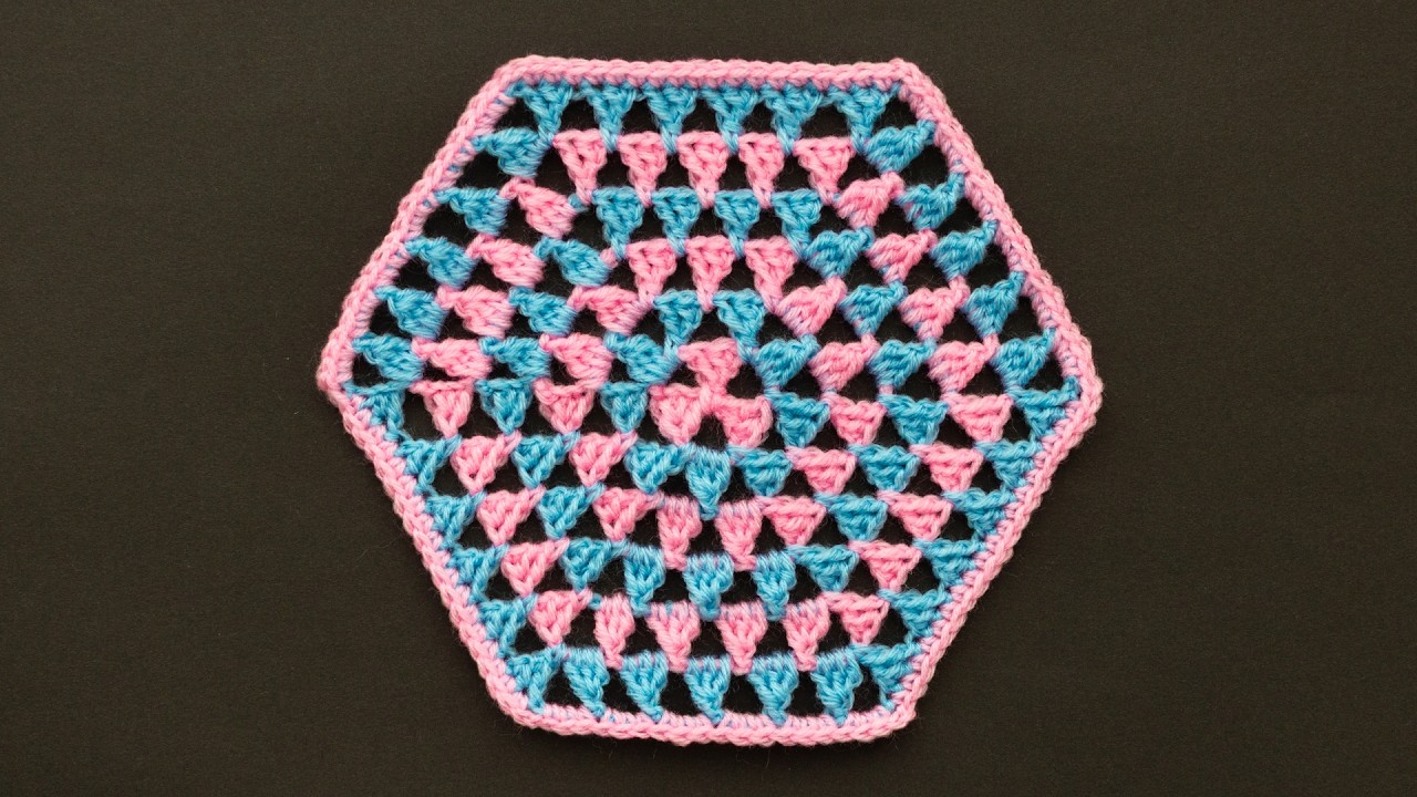 【かぎ針】六角形編み