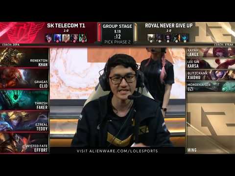SKT vs RNG Highlights (Korea vs China) Group C League of Legends Worlds World Cup 2019
