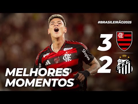 FLAMENGO 3 X 2 SANTOS | MELHORES MOMENTOS | BRASILEIRÃO (09/11/25)